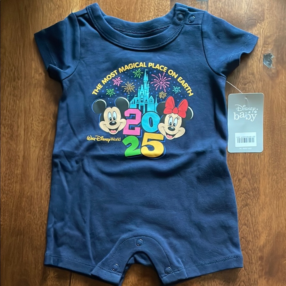 Disney Blue and Red Bodysuit with Vibrant Design